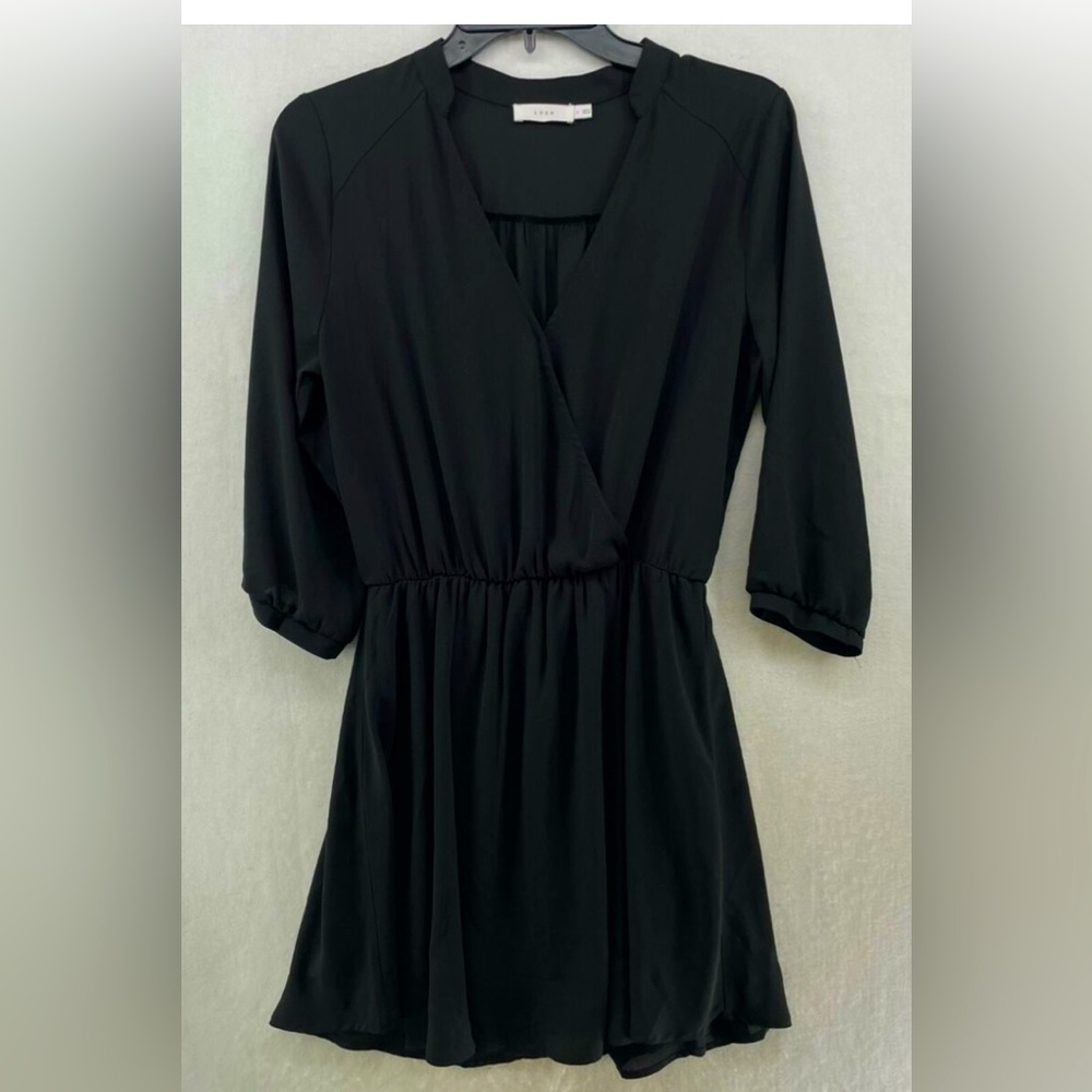 Lush black wrap dress, Nordstrom